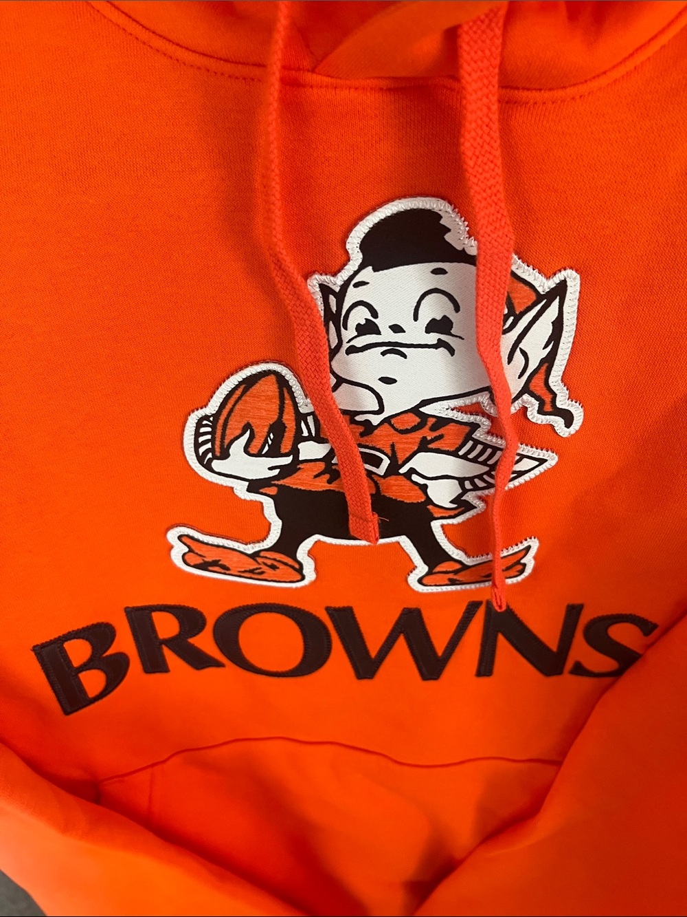 Nike Orange Browns Logo Hoodie - Picture 2 of 4